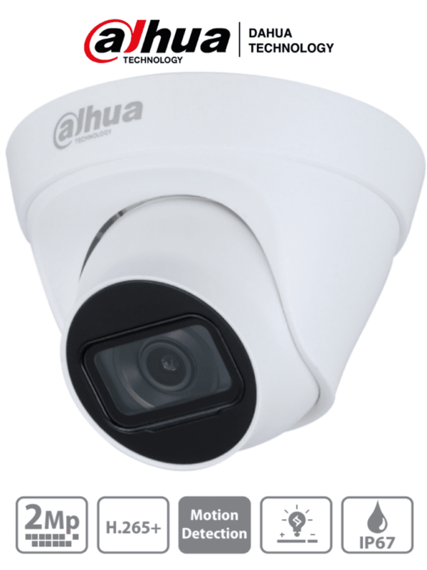 camara ip 2mp domo h.265 30 metros IR DH IPC HDW1230T1N 0280B S4 Dahua